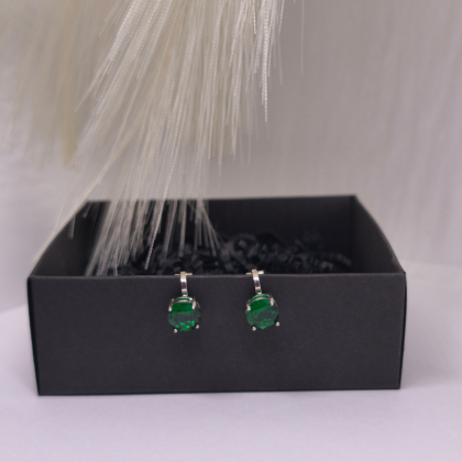 Auskarai – klipsai „Žalioji elegancija“