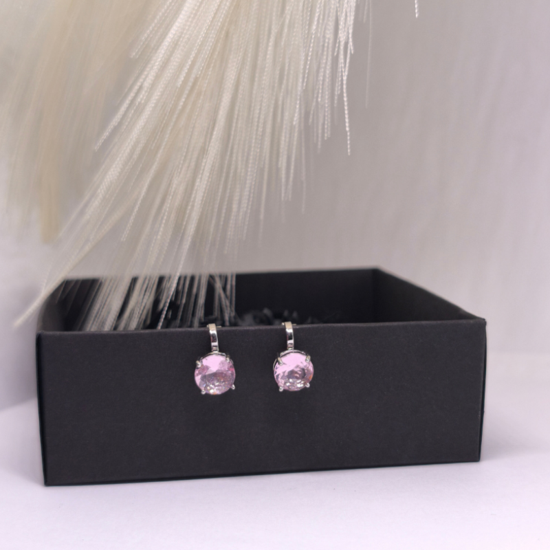 Auskarai – klipsai „Rožinis žavesys“