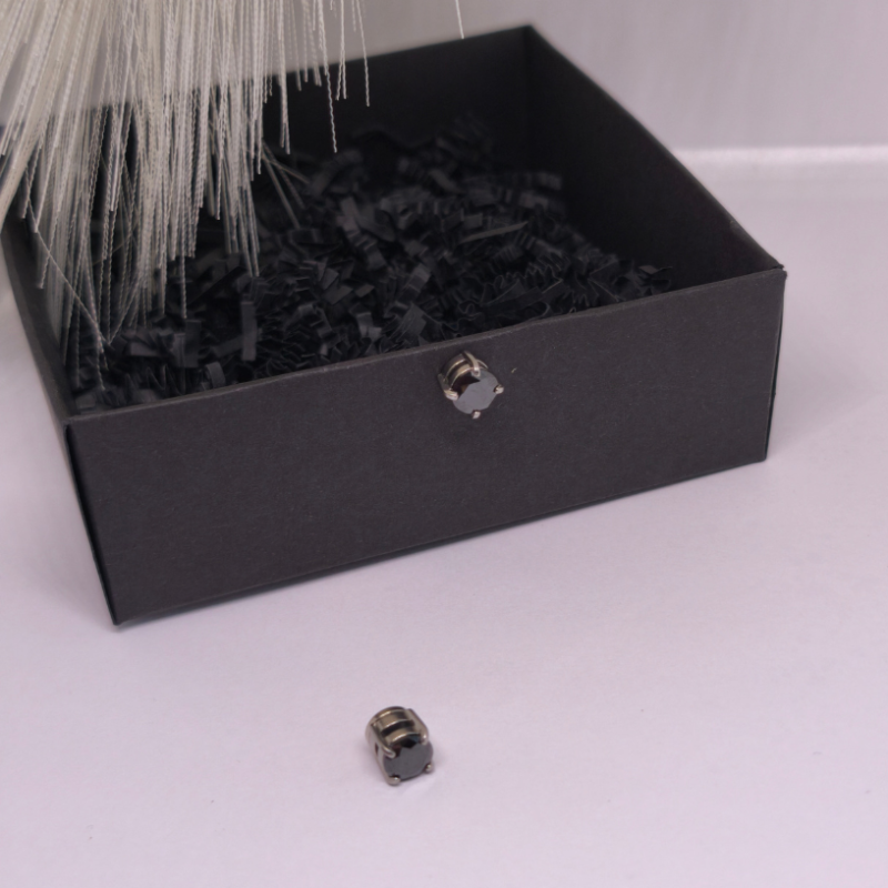 Juodi magnetiniai auskarai