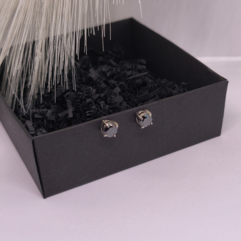 Juodi magnetiniai auskarai