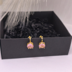 Auskarai – klipsai „Šampano rožė“