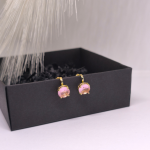 Auskarai – klipsai „Šampano rožė“