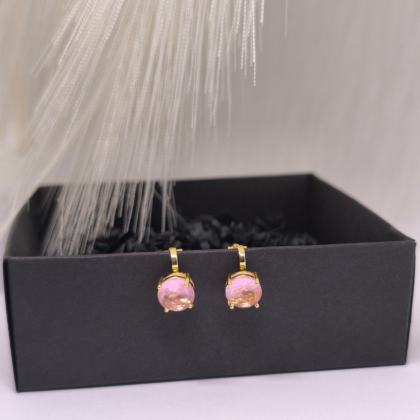 Auskarai – klipsai „Šampano rožė“