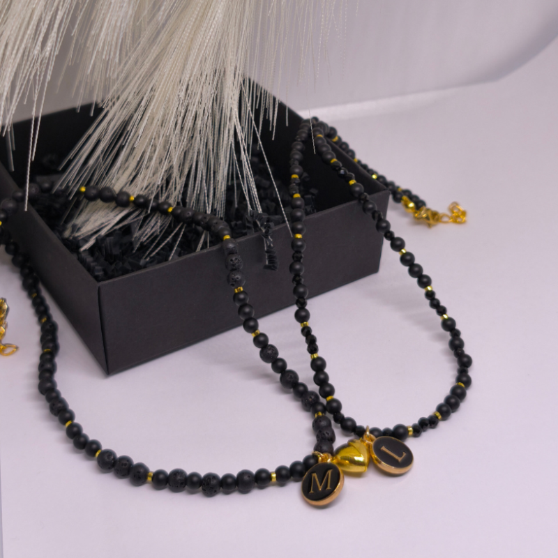 Personalizuotas rankų darbo kaklo papuošalas „Amžinas ryšys“